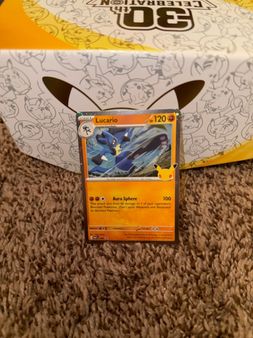 Lucario 095 Promo Card - Pokemon 30th Celebration